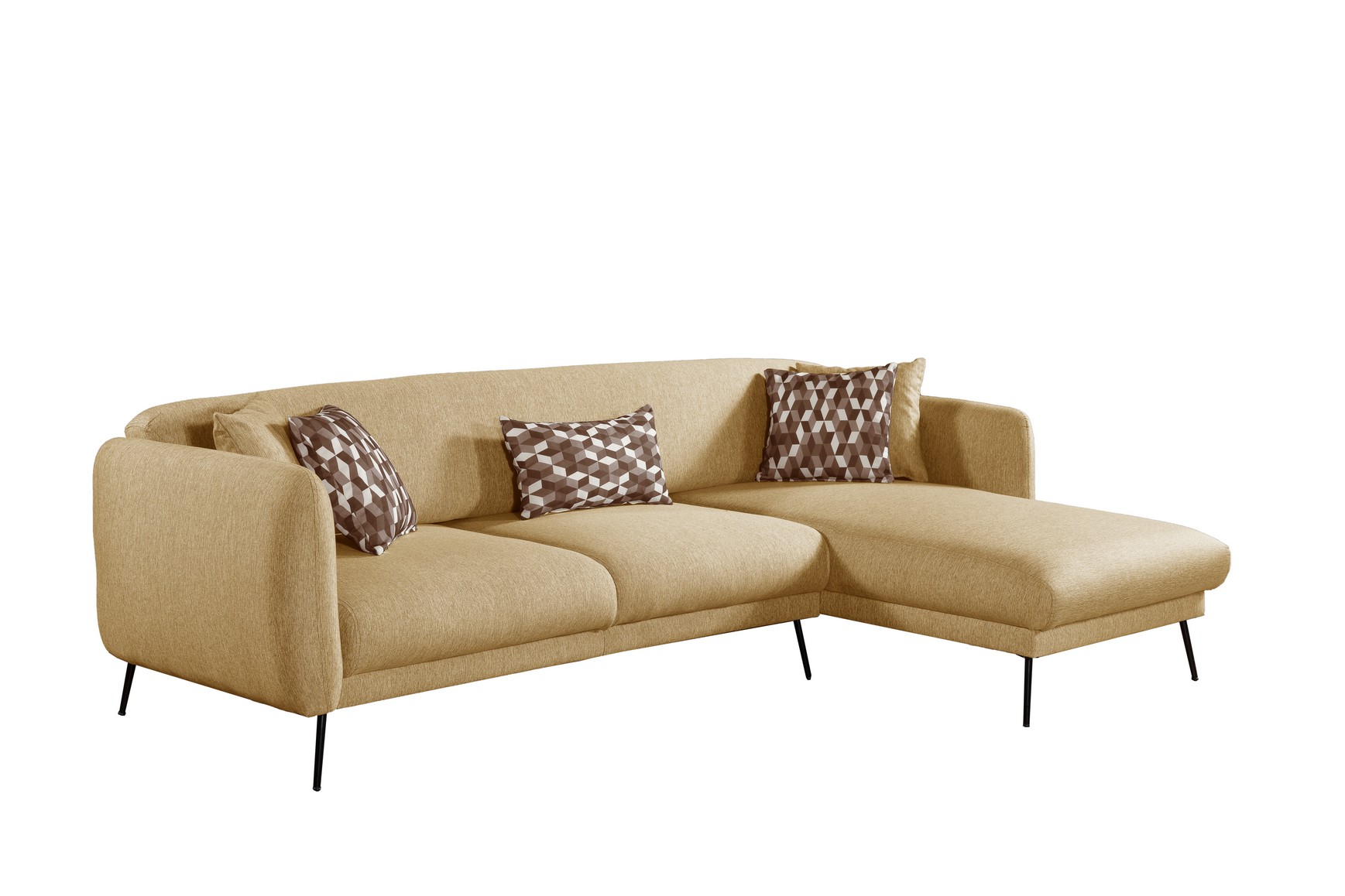 Extandable Corner Sofa Yellow